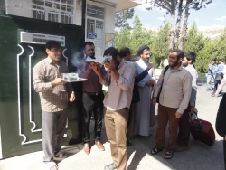 بدرقه کاروان زیارتی دانشجویان پردیس شهید ایزدپناه به مشهد مقدس