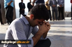 میثاق دانشجو معلمان پسر شرکت کننده در جشنواره تئاتر و سرود با شهدای گمنام