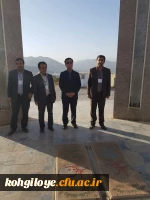 میثاق دانشجو معلمان پسر شرکت کننده در جشنواره تئاتر و سرود با شهدای گمنام