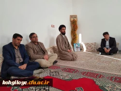 دیدار مدیریت امور پردیس های دانشگاه فرهنگیان استان از خانواده شهید سید فایز نظری