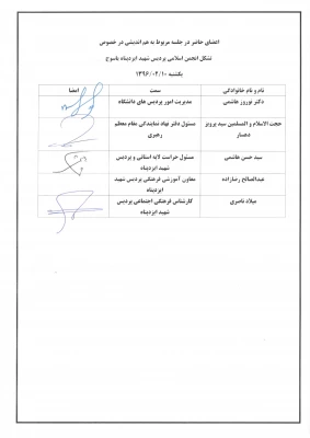 برگزاری جلسه هم اندیشی در خصوص  تقاضای تاسیس تشکل انجمن اسلامی پردیس شهید ایزدپناه
