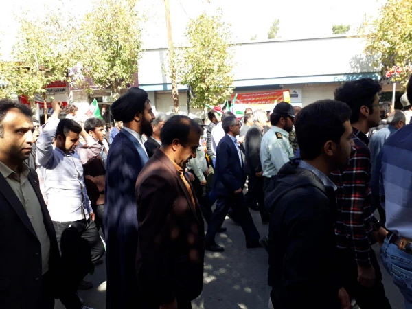 شرکت مسئولان، اساتید،کارکنان  و دانشجویان دانشگاه فرهنگیان استان در راهپیمایی 13 ابان 14