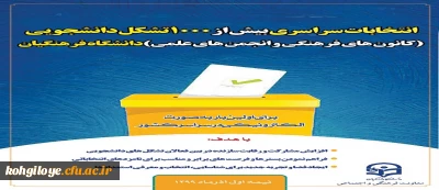 اعلام دستورالعمل برگزاری انتخابات الکترونیکی کانون های فرهنگی هنری و انجمن های علمی