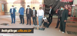 حضور نماینده  مقام معظم رهبری  و مدیر امور پردیس های استانی و جمعی از کارکنان دانشگاه فرهنگیان استان درگلزار شهدای یاسوج 4