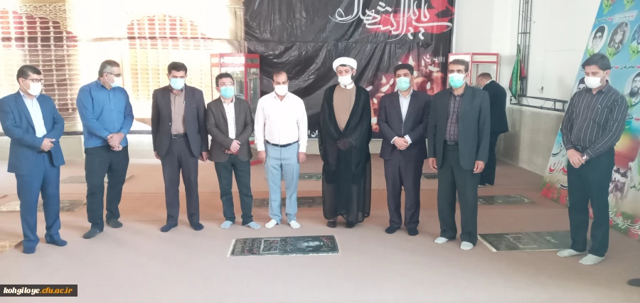 حضور نماینده  مقام معظم رهبری  و مدیر امور پردیس های استانی و جمعی از کارکنان دانشگاه فرهنگیان استان درگلزار شهدای یاسوج 5