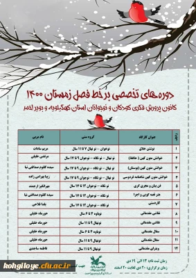 آغاز ثبت نام کارگاه های زمستانی آنلاین فرهنگی و هنری ویژه کودکان و نوجوانان