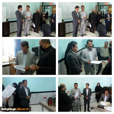بازدید دکتر حسینی نیک،مدیر امور پردیس های استانی و دکتر حسن پور معاون توسعه مدیریت و سرمایه  انسانی سازمان مدیریت و برنامه ریزی استان کهگیلویه و بویراحمد از روند مصاحبه استخدامی آموزش و پرورش سال 1401