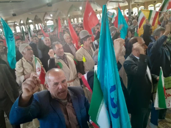 شرکت مدیریت ،کارکنان ، اساتید، دانشجویان دانشگاه فرهنگیان در مراسم یوم الله 9 دی در مصلی یاسوج 2