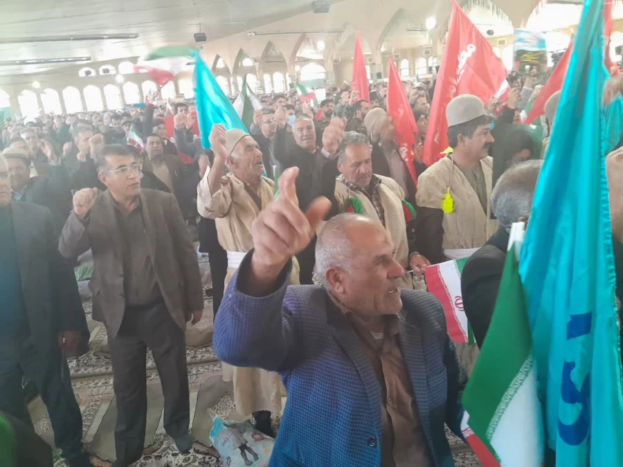 شرکت مدیریت ،کارکنان ، اساتید، دانشجویان دانشگاه فرهنگیان در مراسم یوم الله 9 دی در مصلی یاسوج 7