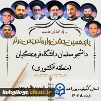 یازدهمین جشنواره تدریس برتر مرحله منطقه ای ( منطفه 6) کشور 2