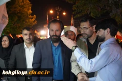 حضور دکتر ابراهیمی در تجمعات مردمی شهر یاسوج و بازدید از موکب های دانشگاه فرهنگیان کهگیلویه و بویراحمد 6