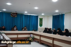 دیدار دکتر ابراهیمی و مسئولین دانشگاه فرهنگیان کهگیلویه و بویراحمد با حضرت آیت الله حسینی 2